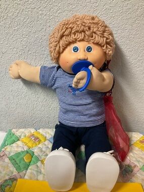 VTG Cabbage Patch Kid Boy With Pacifier Hong Kong Second Edition Wheat Hair